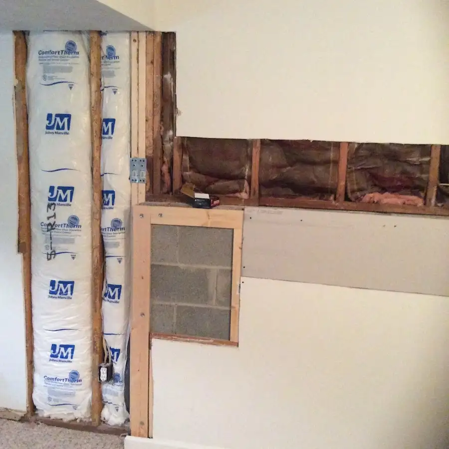 Wall insulation replacement during Structural Drying in Upper Darby